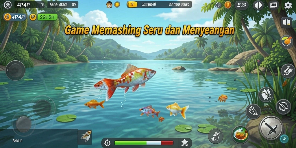 Gameplay memancing yang menarik dan seru di 4P4P.