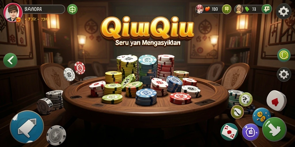 Tampilan gameplay seru dan menarik dari 73K QiuQiu.
