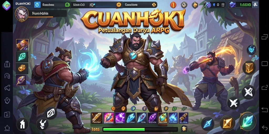 Tampilan gameplay seru dari CUANHOKI di dalam dunia ARPG.