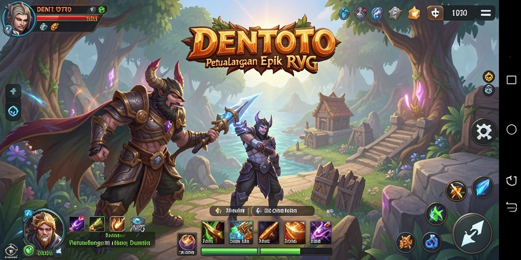 Gameplay DENTOTO yang menarik dengan karakter petualangan.