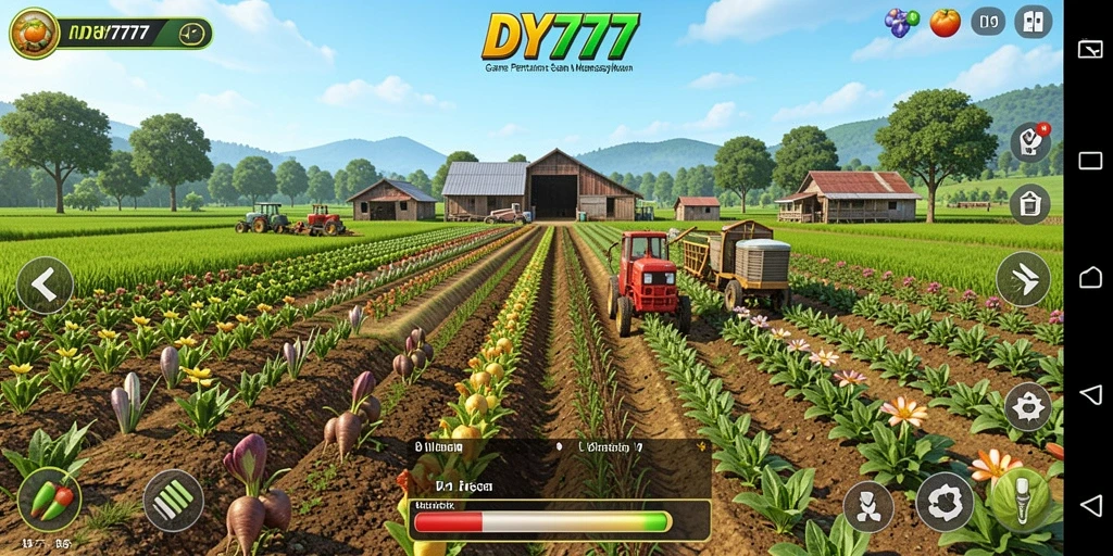 Tampilan gameplay DY777 yang menarik dalam pertanian.