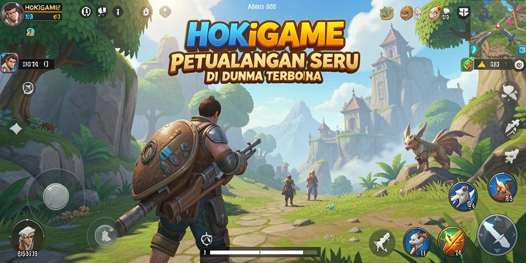 Tampilan gameplay HOKIGAME dalam dunia terbuka yang luas dan dinamis.