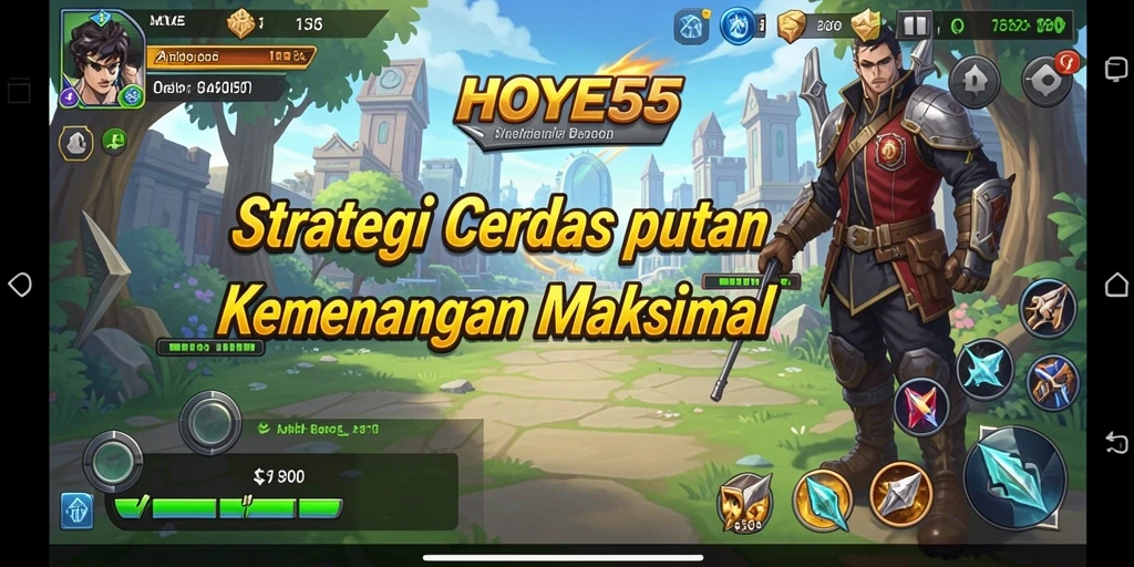 Tampilan gameplay strategis yang menegangkan di HOYE55.