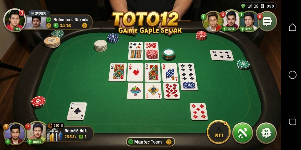 Screenshot dari gameplay menarik TOTO12 dengan pemain Gaple.